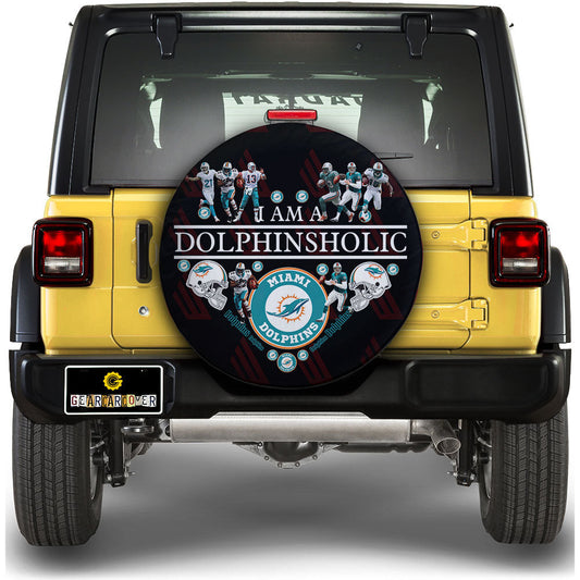 Miami Dolphins Spare Tire Covers Custom For Holic Fans - Gearcarcover - 1