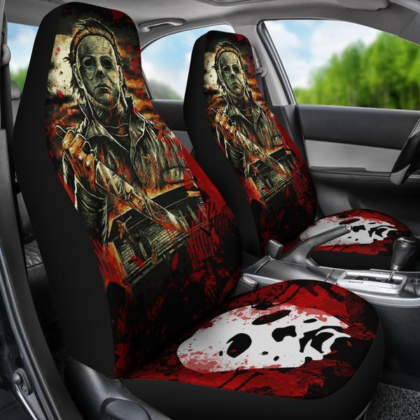 Michael Myers Car Seat Covers Custom Horror Car Accessories - Gearcarcover - 2