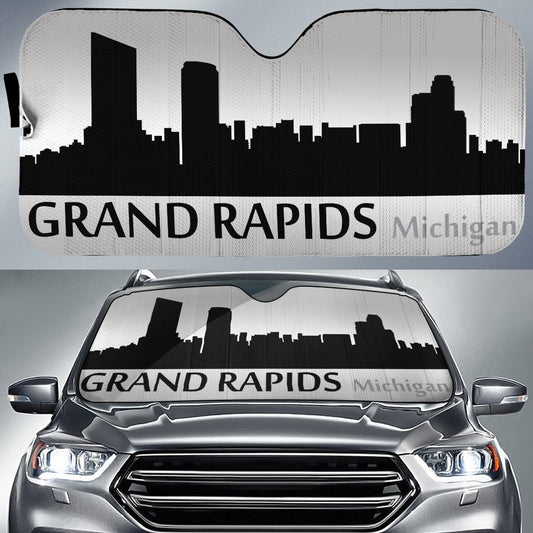 Michigan Grand Rapids Skyline Car Sunshade Custom Car Accessories - Gearcarcover - 1