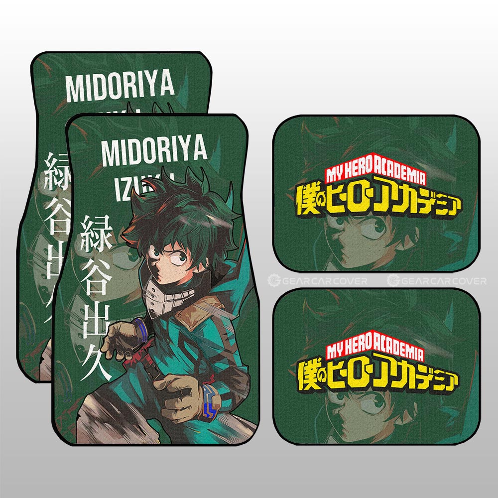 Midoriya Izuku Car Floor Mats Custom My Hero Academia Car Accessories For Anime Fans - Gearcarcover - 1
