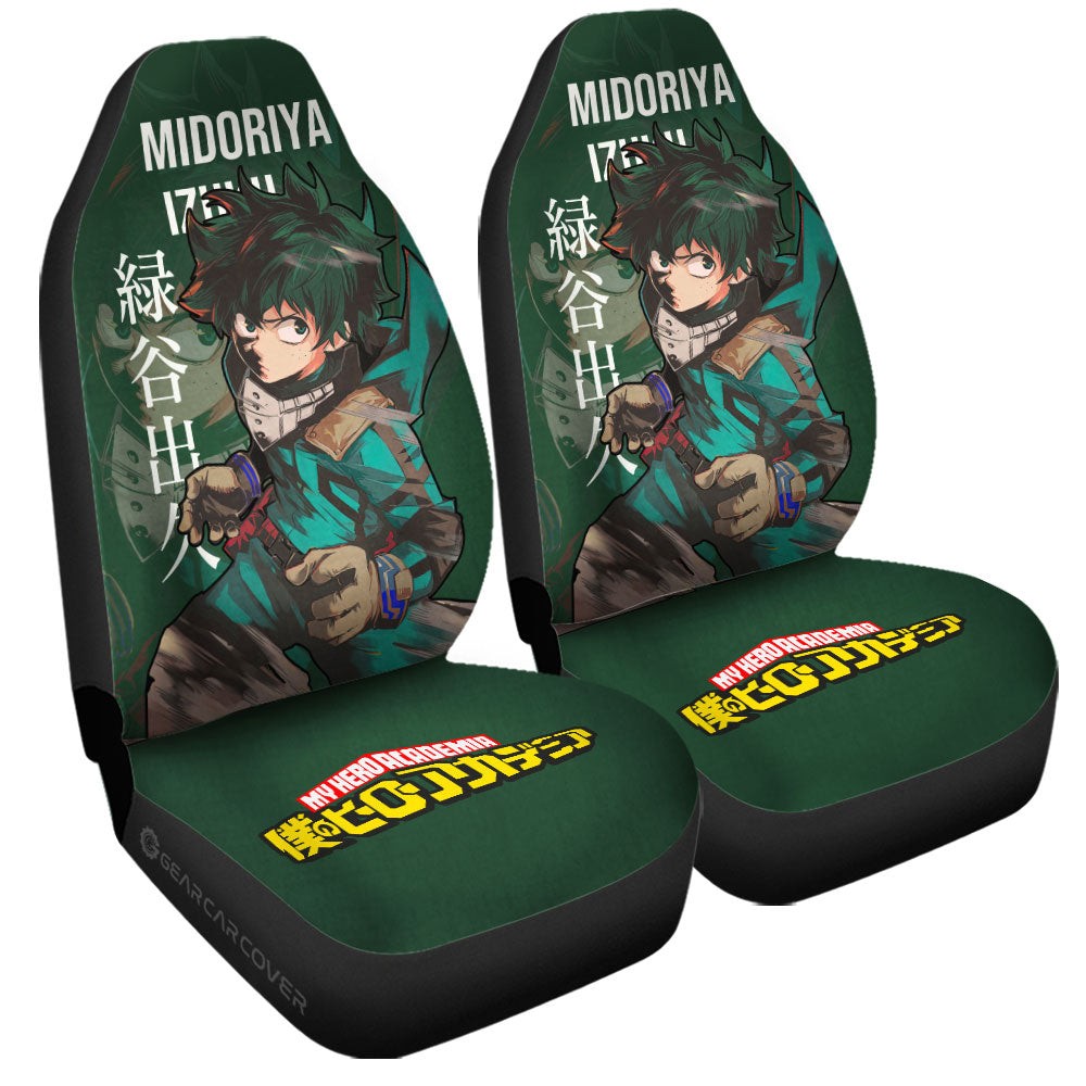 Midoriya Izuku Car Seat Covers Custom My Hero Academia Car Accessories For Anime Fans - Gearcarcover - 3