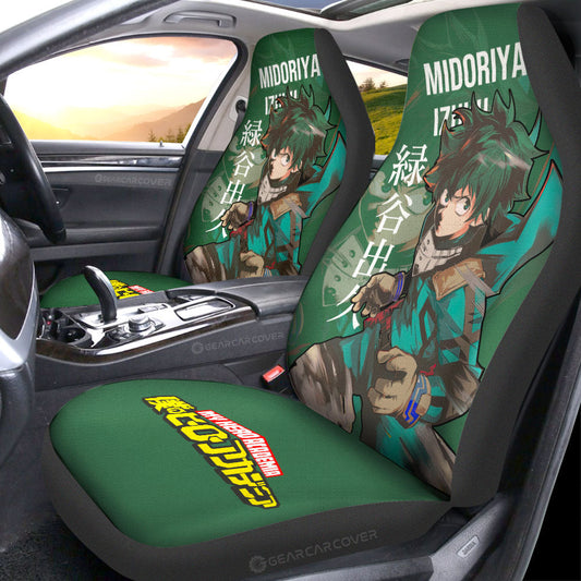 Midoriya Izuku Car Seat Covers Custom My Hero Academia Car Accessories For Anime Fans - Gearcarcover - 2