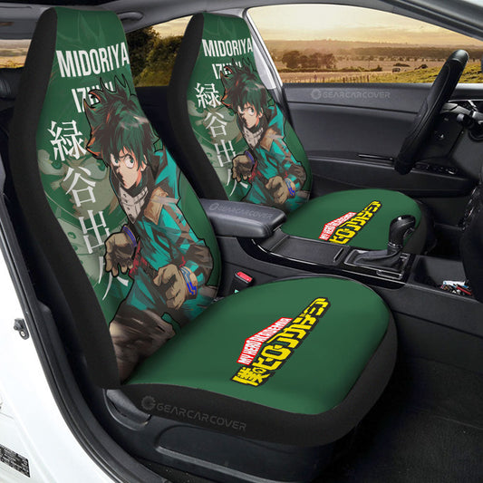 Midoriya Izuku Car Seat Covers Custom My Hero Academia Car Accessories For Anime Fans - Gearcarcover - 1