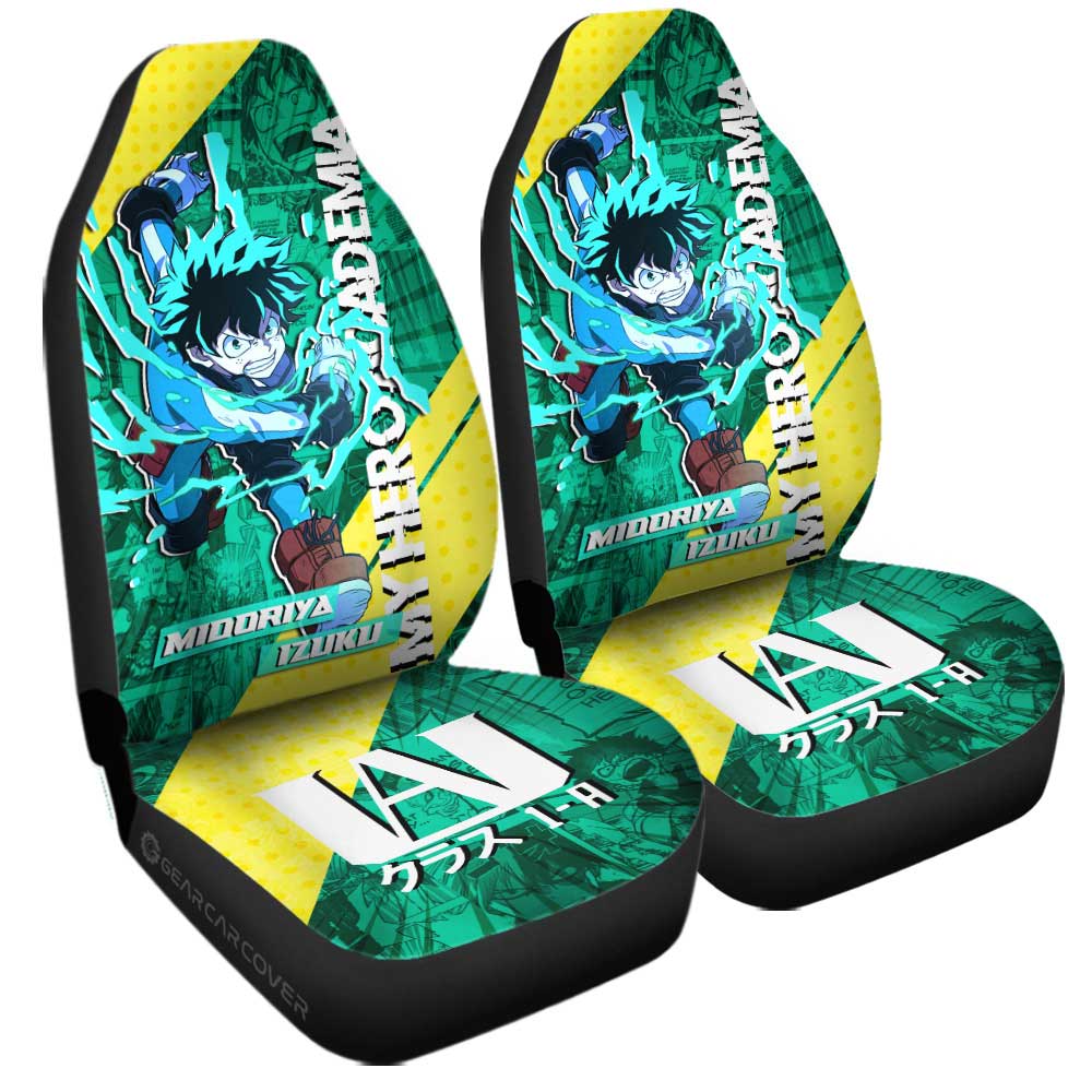 Midoriya Izuku Car Seat Covers Custom My Hero Academia Car Accessories - Gearcarcover - 3