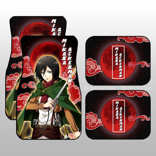 Mikasa Ackerman Car Floor Mats Custom Attack On Titan Anime - Gearcarcover - 1