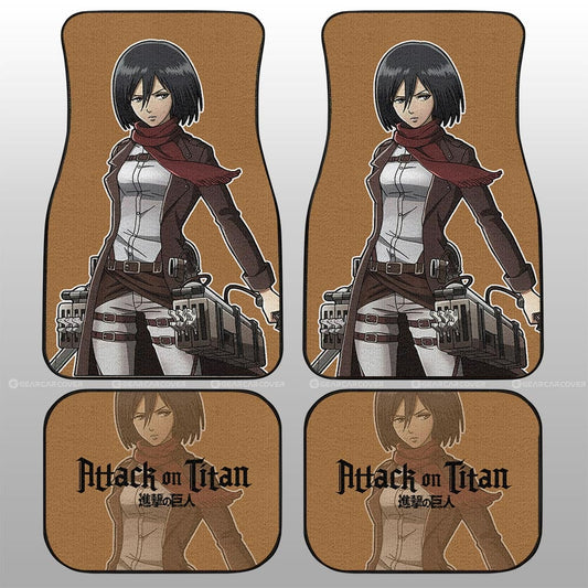 Mikasa Ackerman Car Floor Mats Custom Main Hero Attack On Titan Anime Car Accessories - Gearcarcover - 2