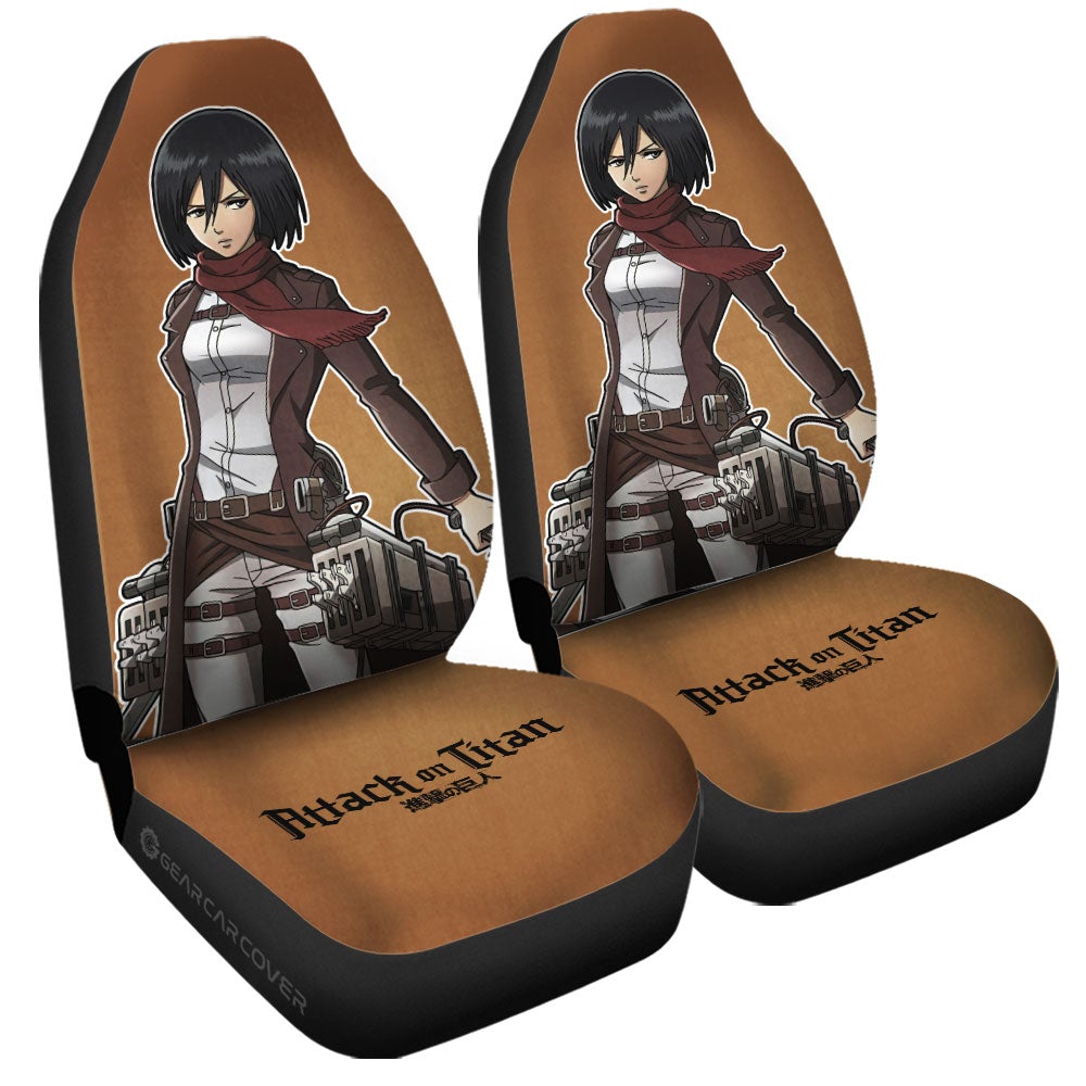 Mikasa Ackerman Car Seat Covers Custom Main Hero Attack On Titan Anime Car Accessories - Gearcarcover - 3