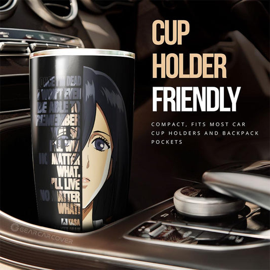 Mikasa Ackerman Quotes Tumbler Cup Custom Attack On Titan Anime Car Accessories - Gearcarcover - 2