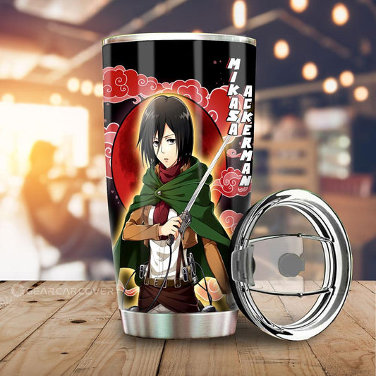 Mikasa Ackerman Tumbler Cup Custom Attack On Titan Anime - Gearcarcover - 1