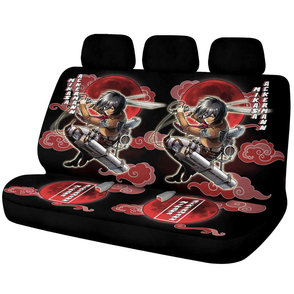 Mikasa Ackermann Car Back Seat Covers Custom Attack On Titan Anime Car Accessories - Gearcarcover - 1