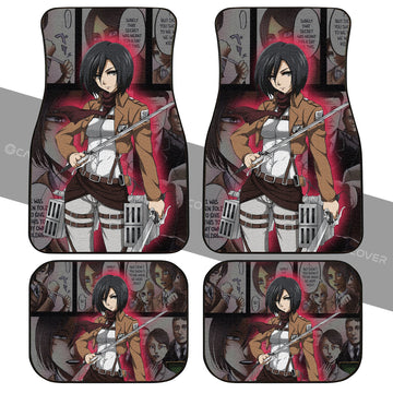 Mikasa Car Floor Mats Custom Anime Attack On Titan Car Interior Accessories - Gearcarcover - 1