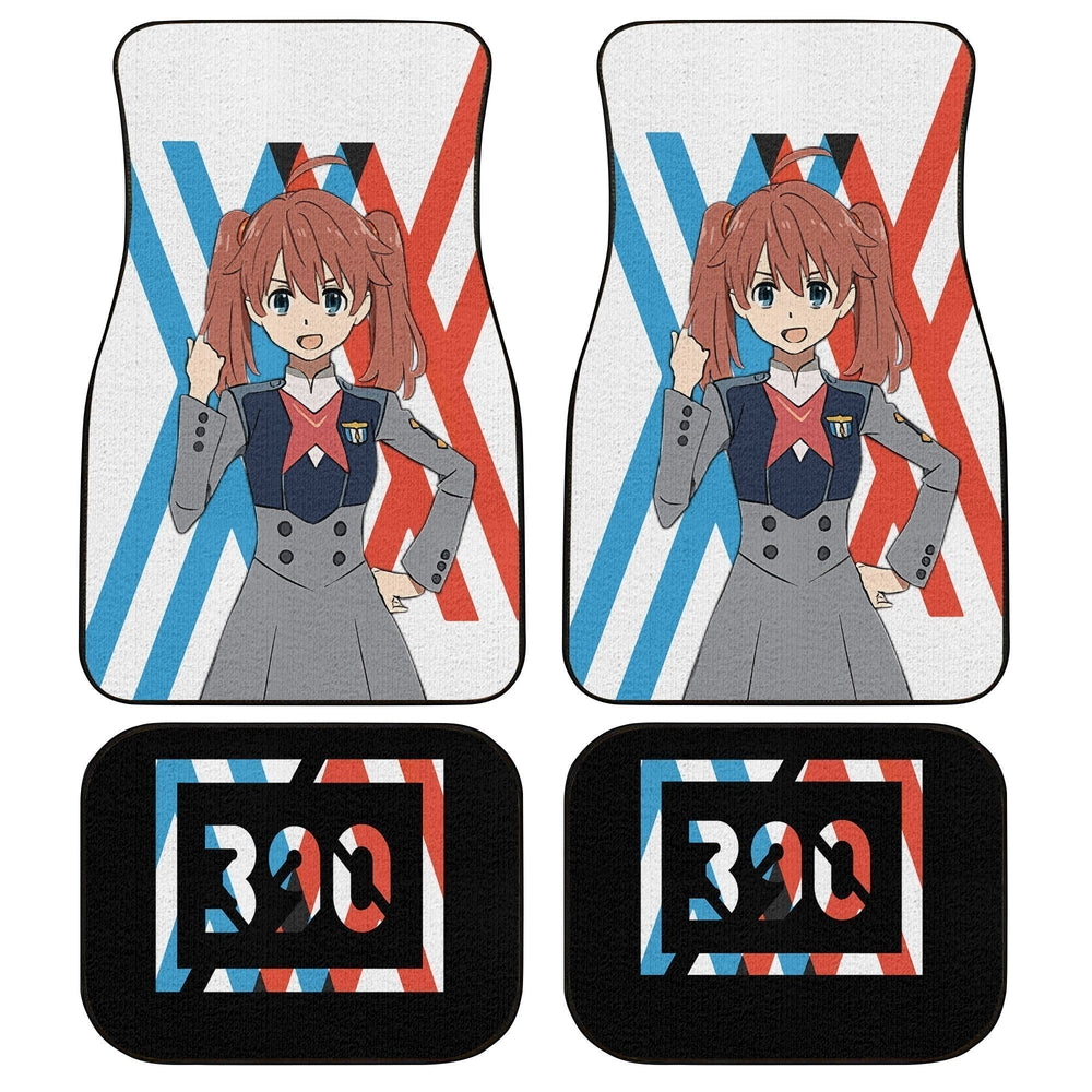 Miku Code 390 Car Floor Mats Custom Darling In The Franxx Anime Car Accessories - Gearcarcover - 1