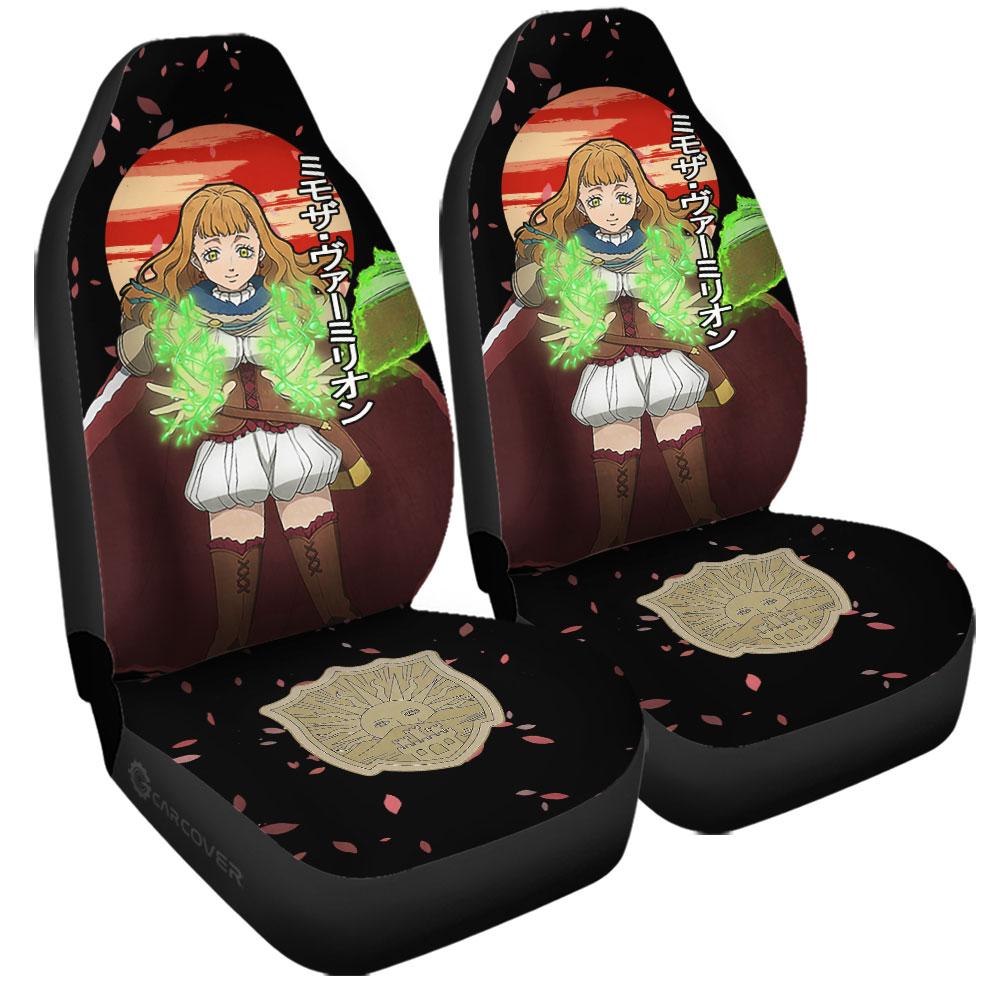 Mimosa Vermillion Car Seat Covers Custom Anime Black Clover Car Accessories - Gearcarcover - 3