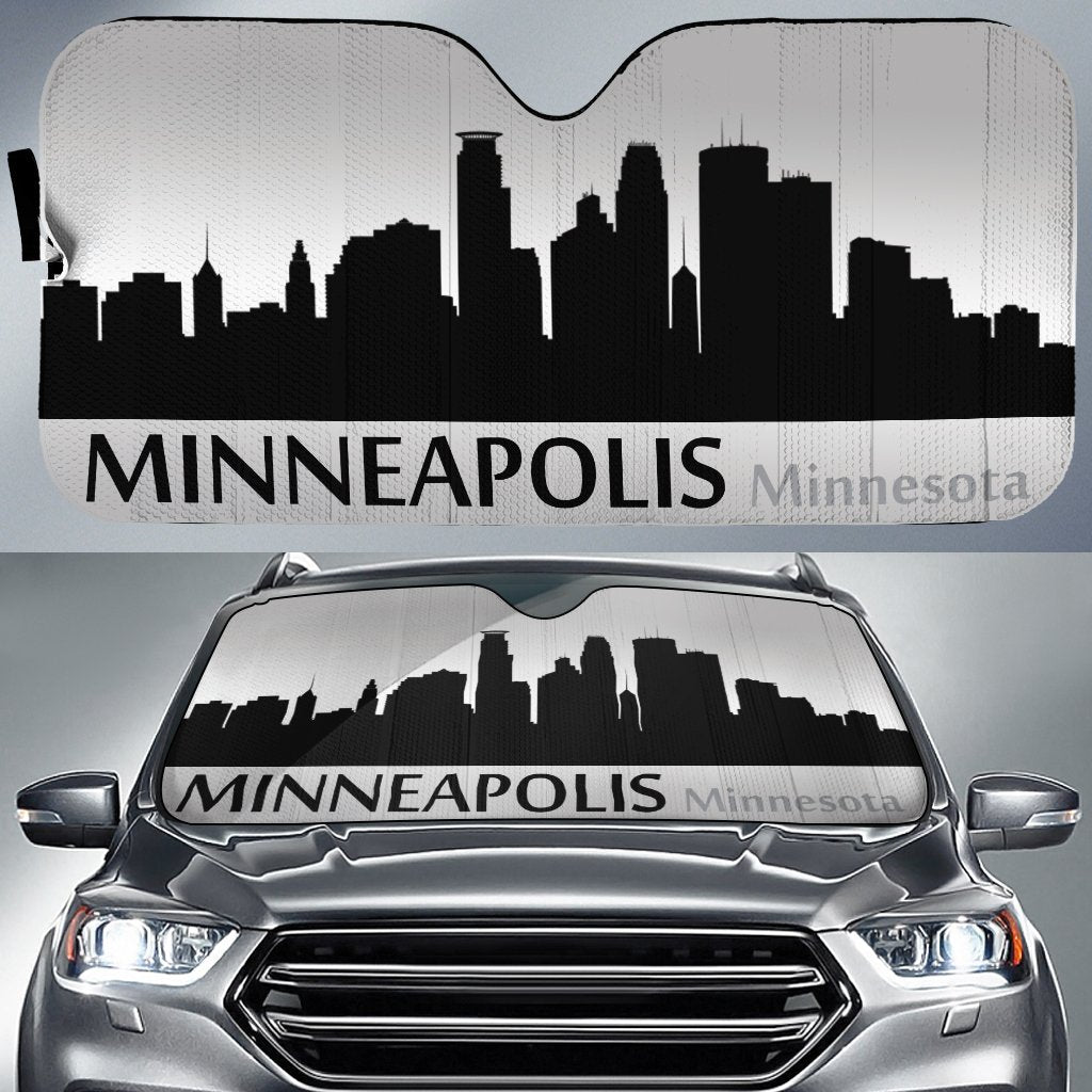 Minnesota Minneapolis Skyline Car Sunshade Custom Car Accessories - Gearcarcover - 1