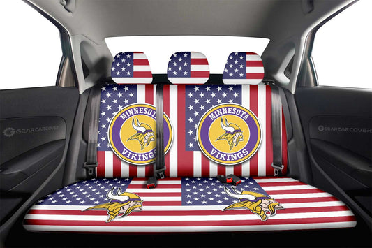 Minnesota Vikings Car Back Seat Cover Custom Car Accessories - Gearcarcover - 2