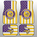 Minnesota Vikings Car Floor Mats Custom US Flag Style - Gearcarcover - 1
