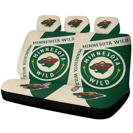 Minnesota Wild Car Back Seat Cover Custom Car Accessories For Fans - Gearcarcover - 1