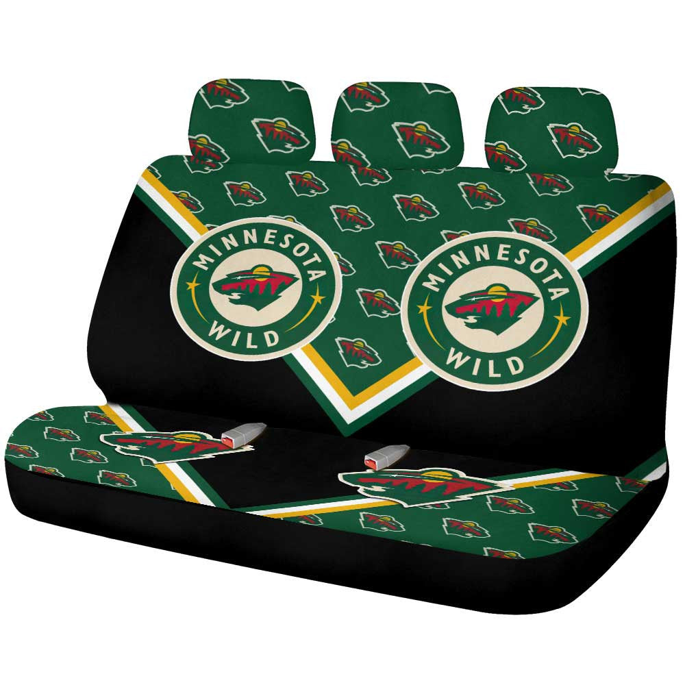 Minnesota Wild Car Back Seat Cover Custom Car Accessories For Fans - Gearcarcover - 1
