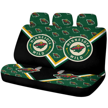 Minnesota Wild Car Back Seat Cover Custom Car Accessories For Fans - Gearcarcover - 1