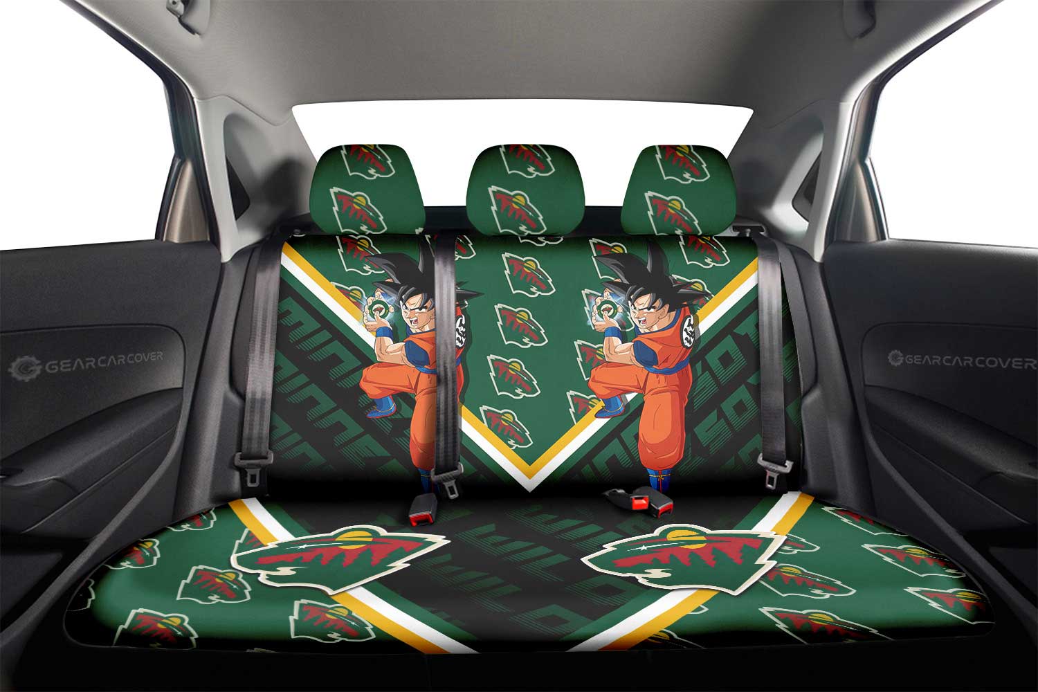 Minnesota Wild Car Back Seat Cover Custom Car Decorations For Fans - Gearcarcover - 2
