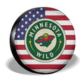 Minnesota Wild Spare Tire Covers Custom US Flag Style - Gearcarcover - 3