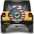 Minnesota Wild Spare Tire Covers Custom US Flag Style - Gearcarcover - 1