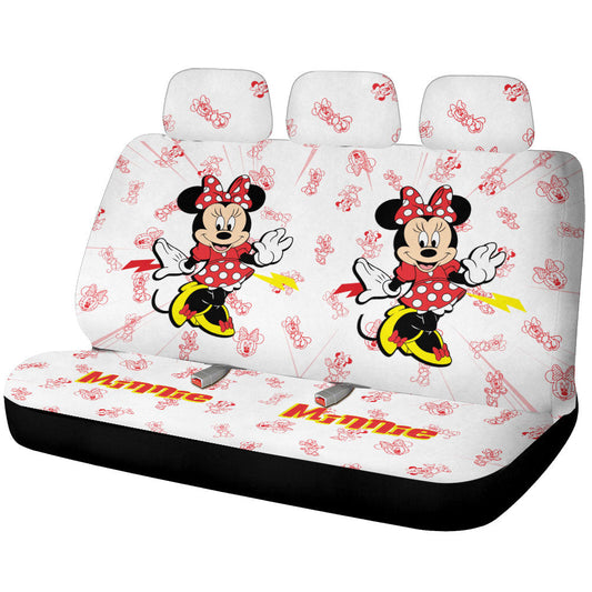 Minnie Car Back Seat Cover Custom Cartoon Car Accessories - Gearcarcover - 1
