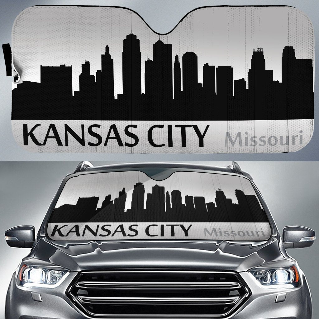 Missouri Kansas Skyline Car Sunshade Custom Car Accessories - Gearcarcover - 1