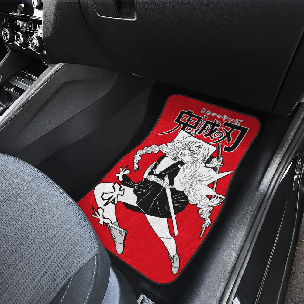 Mitsuri Kanroji Car Floor Mats Custom Demon Slayer Anime Car Accessories Manga Style For Fans - Gearcarcover - 4