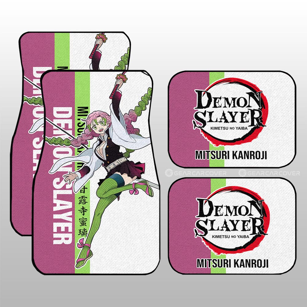 Mitsuri Kanroji Car Floor Mats Custom Demon Slayer Car Accessories For Anime Fans - Gearcarcover - 1