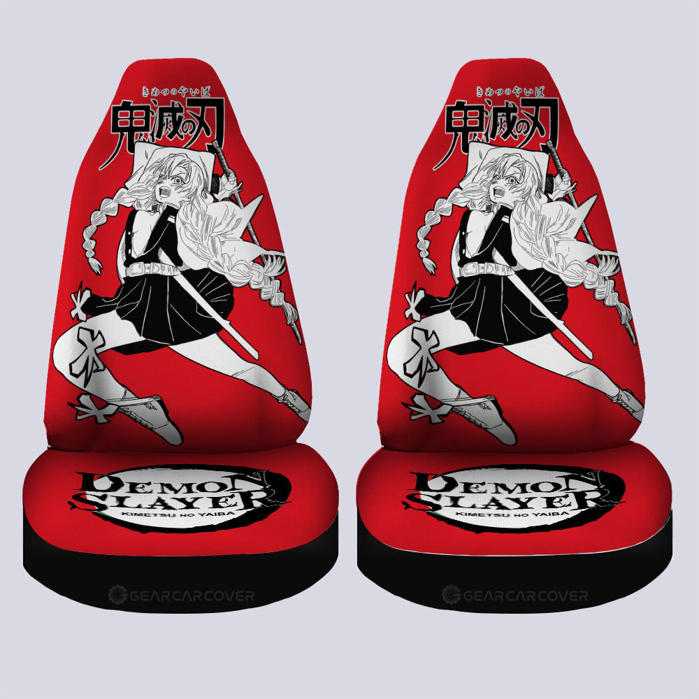 Mitsuri Kanroji Car Seat Covers Custom Demon Slayer Anime Car Accessories Manga Style For Fans - Gearcarcover - 4