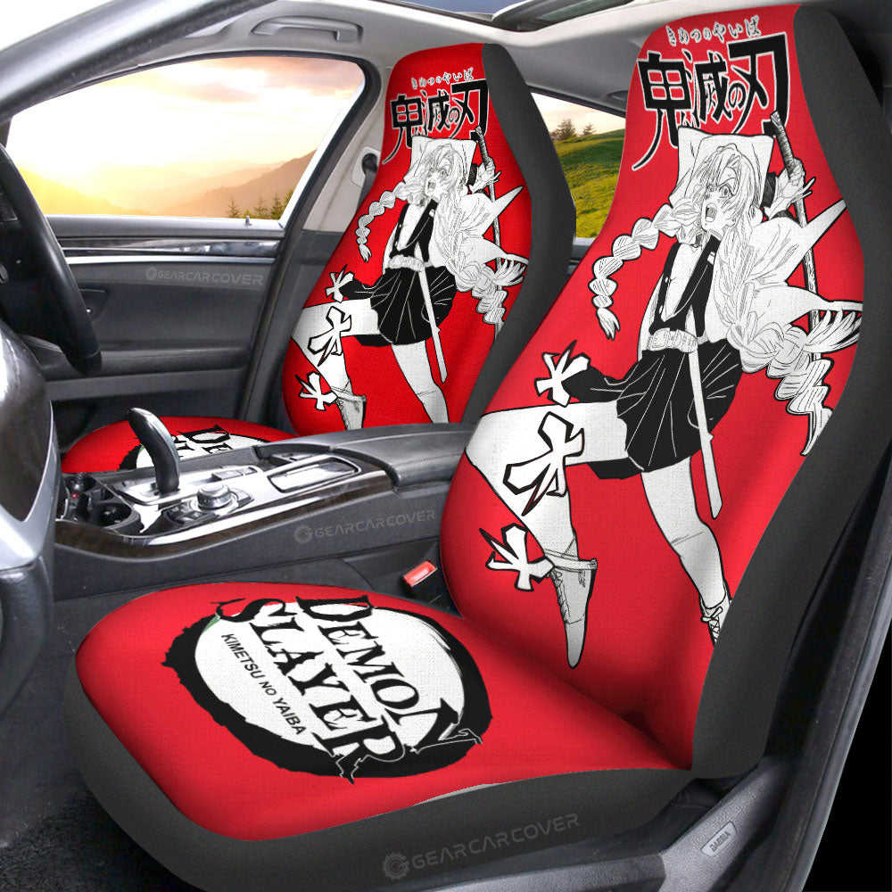 Mitsuri Kanroji Car Seat Covers Custom Demon Slayer Anime Car Accessories Manga Style For Fans - Gearcarcover - 2