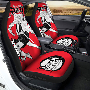 Mitsuri Kanroji Car Seat Covers Custom Demon Slayer Anime Car Accessories Manga Style For Fans - Gearcarcover - 1