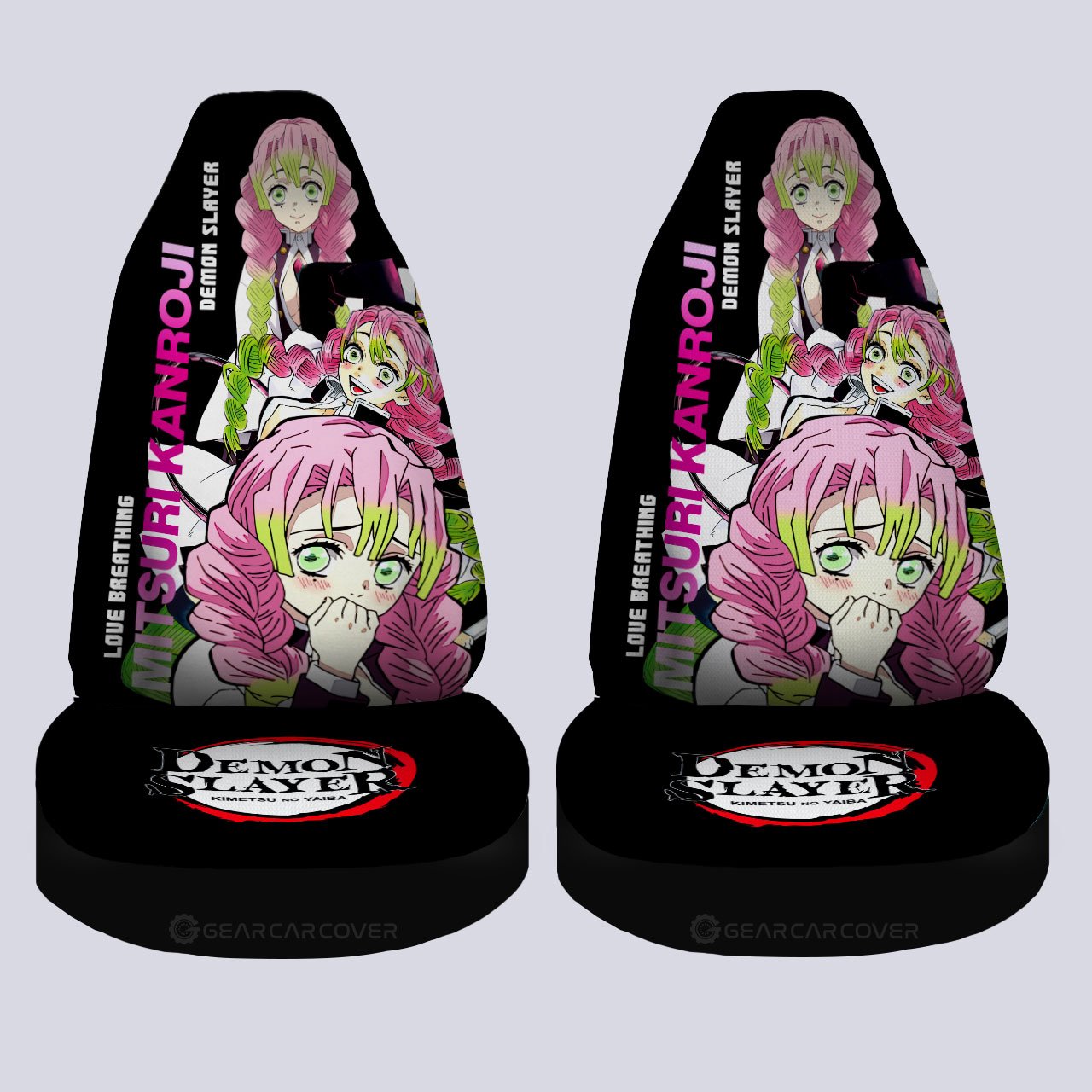 Mitsuri Kanroji Car Seat Covers Custom Demon Slayer Anime - Gearcarcover - 4