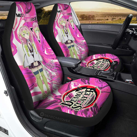 Mitsuri Kanroji Car Seat Covers Custom Demon Slayer Car Accessories For Fans - Gearcarcover - 1