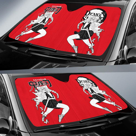 Mitsuri Kanroji Car Sunshade Custom Demon Slayer Anime Car Accessories Manga Style For Fans - Gearcarcover - 2