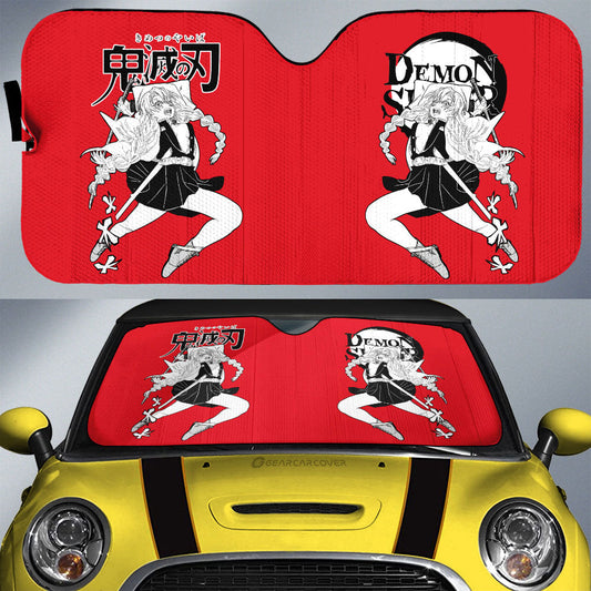 Mitsuri Kanroji Car Sunshade Custom Demon Slayer Anime Car Accessories Manga Style For Fans - Gearcarcover - 1