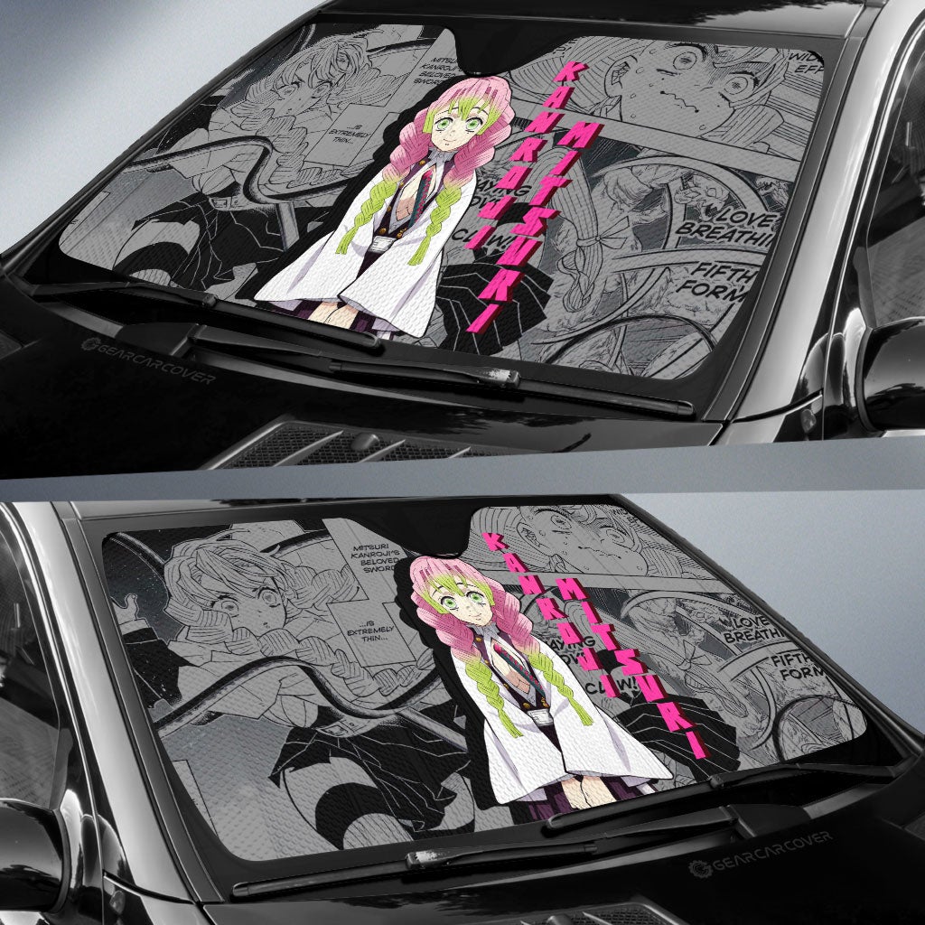 Mitsuri Kanroji Car Sunshade Custom Demon Slayer Anime Mix Mangas - Gearcarcover - 2