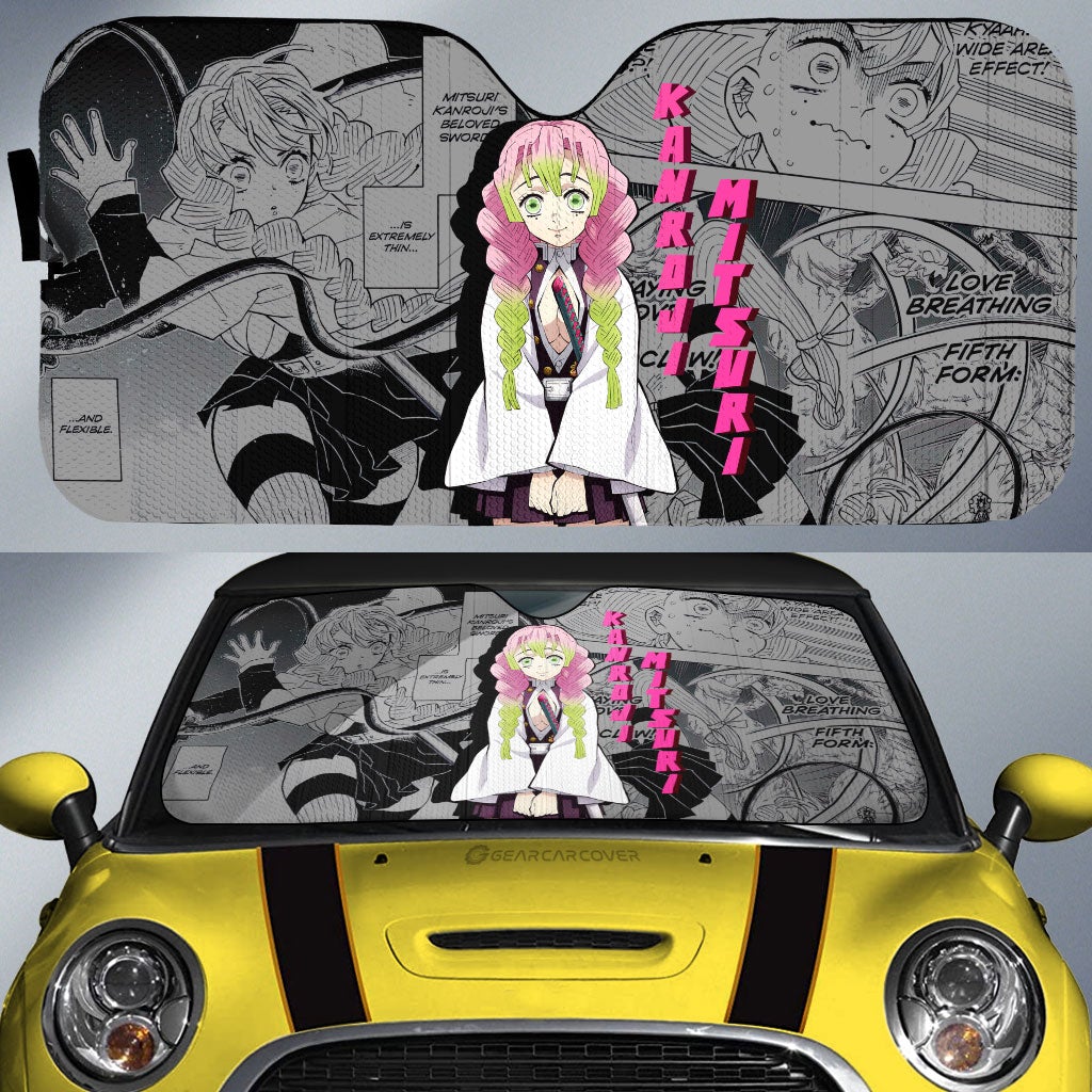 Mitsuri Kanroji Car Sunshade Custom Demon Slayer Anime Mix Mangas - Gearcarcover - 1