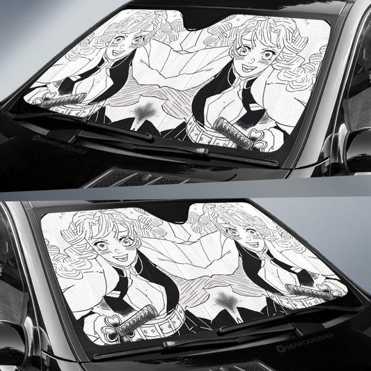 Mitsuri Kanroji Car Sunshade Custom Kimetsu No Yaiba Manga Car Accessories - Gearcarcover - 2