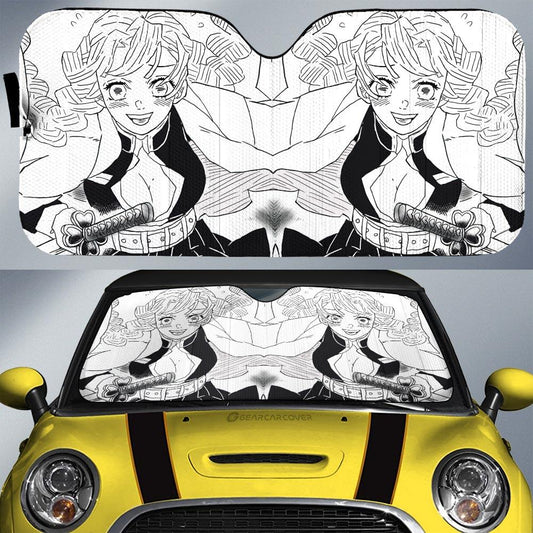 Mitsuri Kanroji Car Sunshade Custom Kimetsu No Yaiba Manga Car Accessories - Gearcarcover - 1