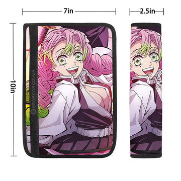 Mitsuri Kanroji Seat Belt Covers Custom Demon Slayer Anime Car Accessoriess - Gearcarcover - 1