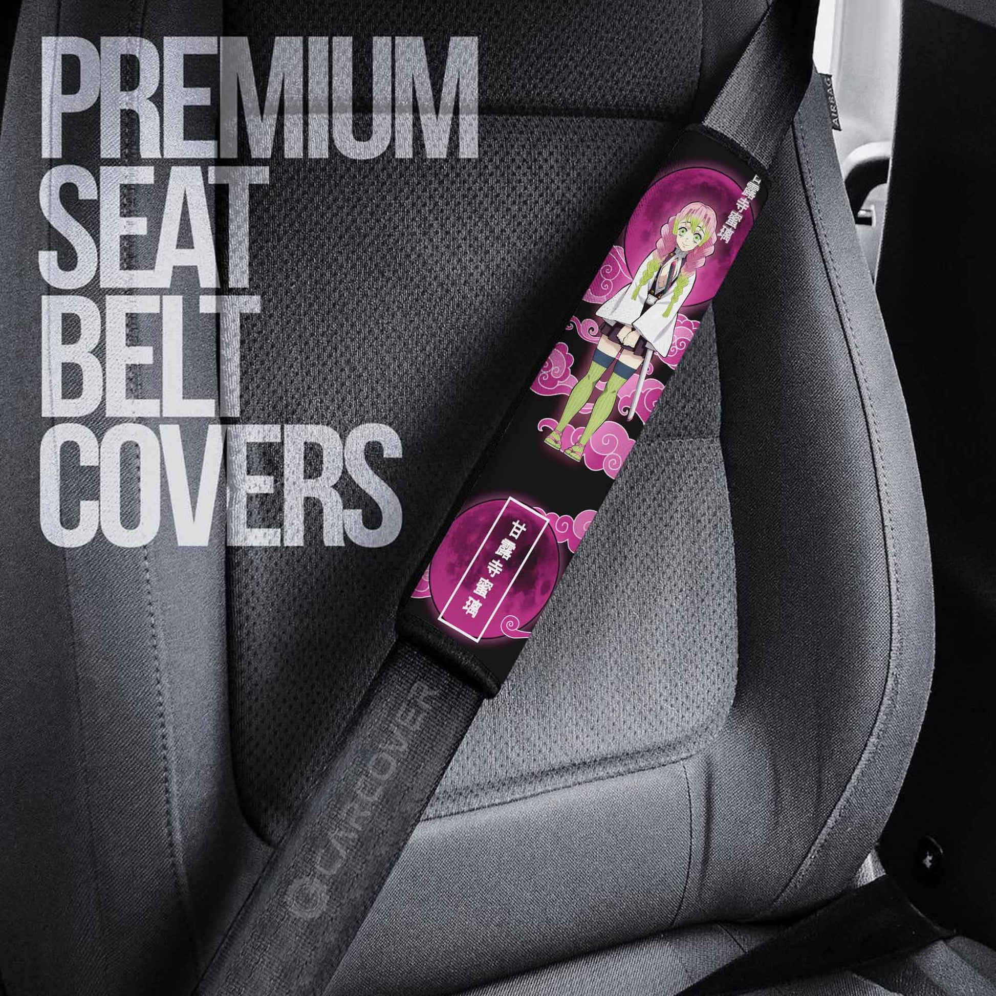 Mitsuri Kanroji Seat Belt Covers Custom Demon Slayer Anime Car Interior Accessories - Gearcarcover - 3