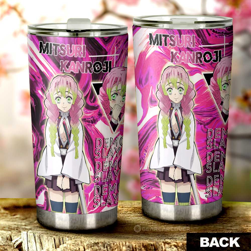 Mitsuri Kanroji Tumbler Cup Custom Demon Slayer Anime Car Accessories - Gearcarcover - 3