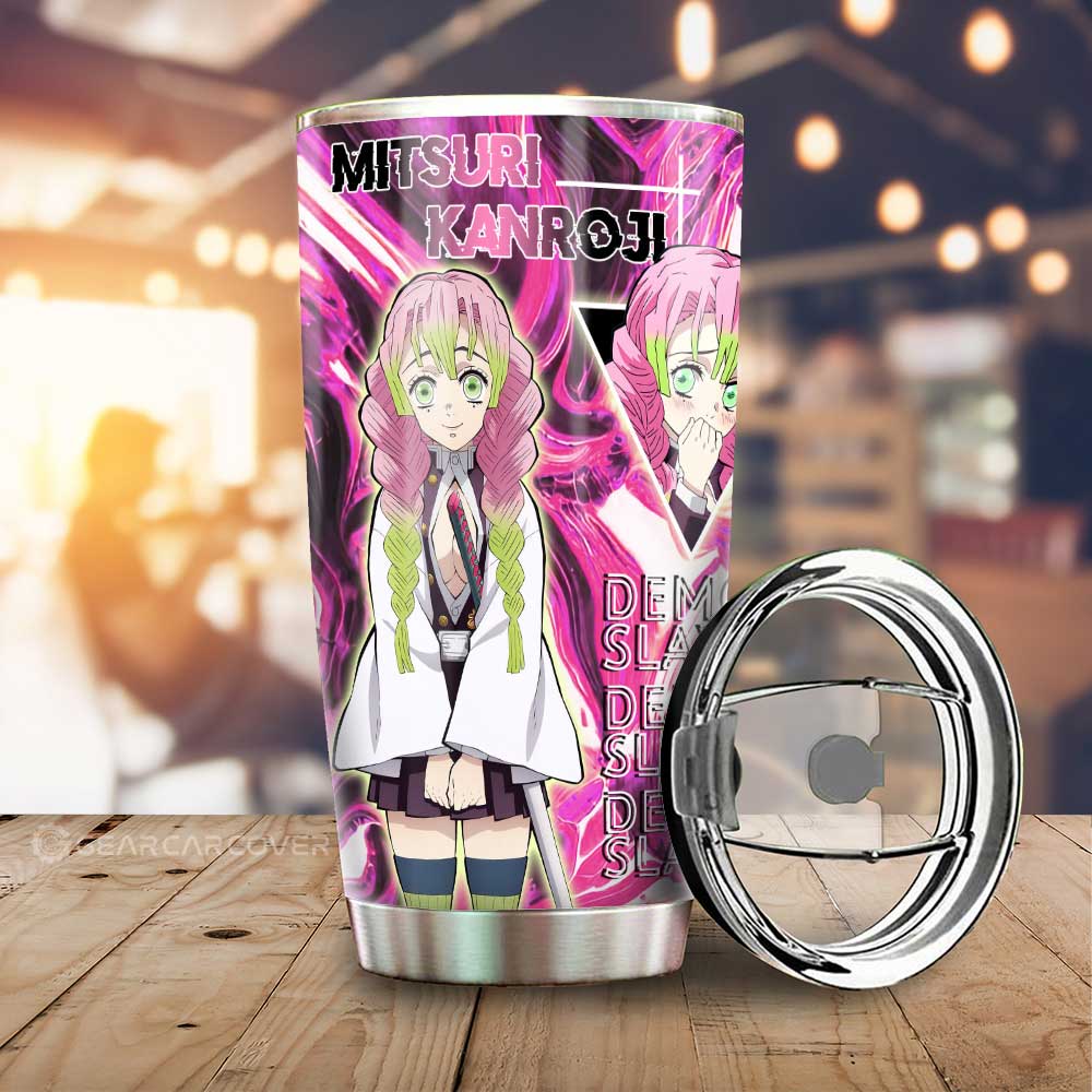 Mitsuri Kanroji Tumbler Cup Custom Demon Slayer Anime Car Accessories - Gearcarcover - 1