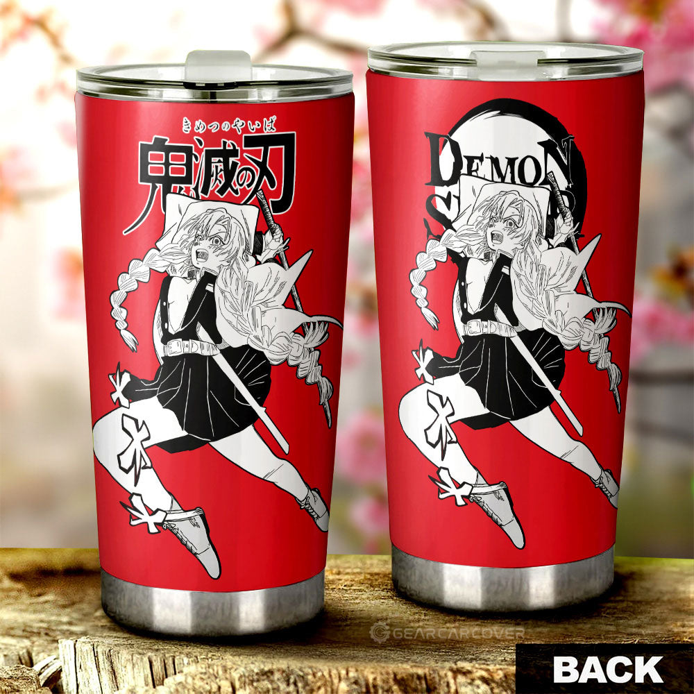 Mitsuri Kanroji Tumbler Cup Custom Demon Slayer Anime Car Accessories Manga Style For Fans - Gearcarcover - 3