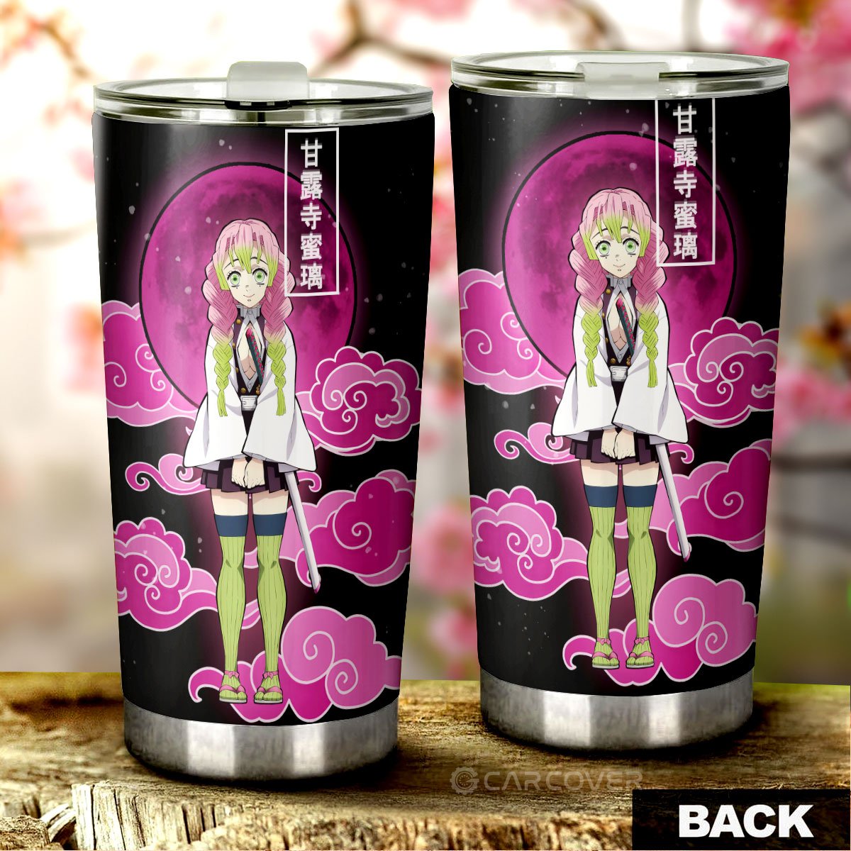 Mitsuri Kanroji Tumbler Cup Custom Demon Slayer Anime Car Interior Accessories - Gearcarcover - 3