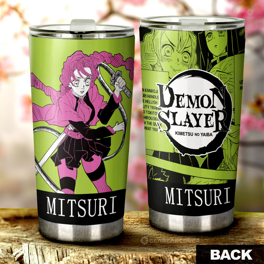 Mitsuri Kanroji Tumbler Cup Custom Demon Slayer Car Accessories Manga Style - Gearcarcover - 1