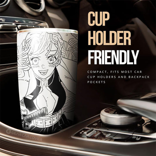 Mitsuri Kanroji Tumbler Cup Custom Kimetsu No Yaiba Manga Car Accessories - Gearcarcover - 2