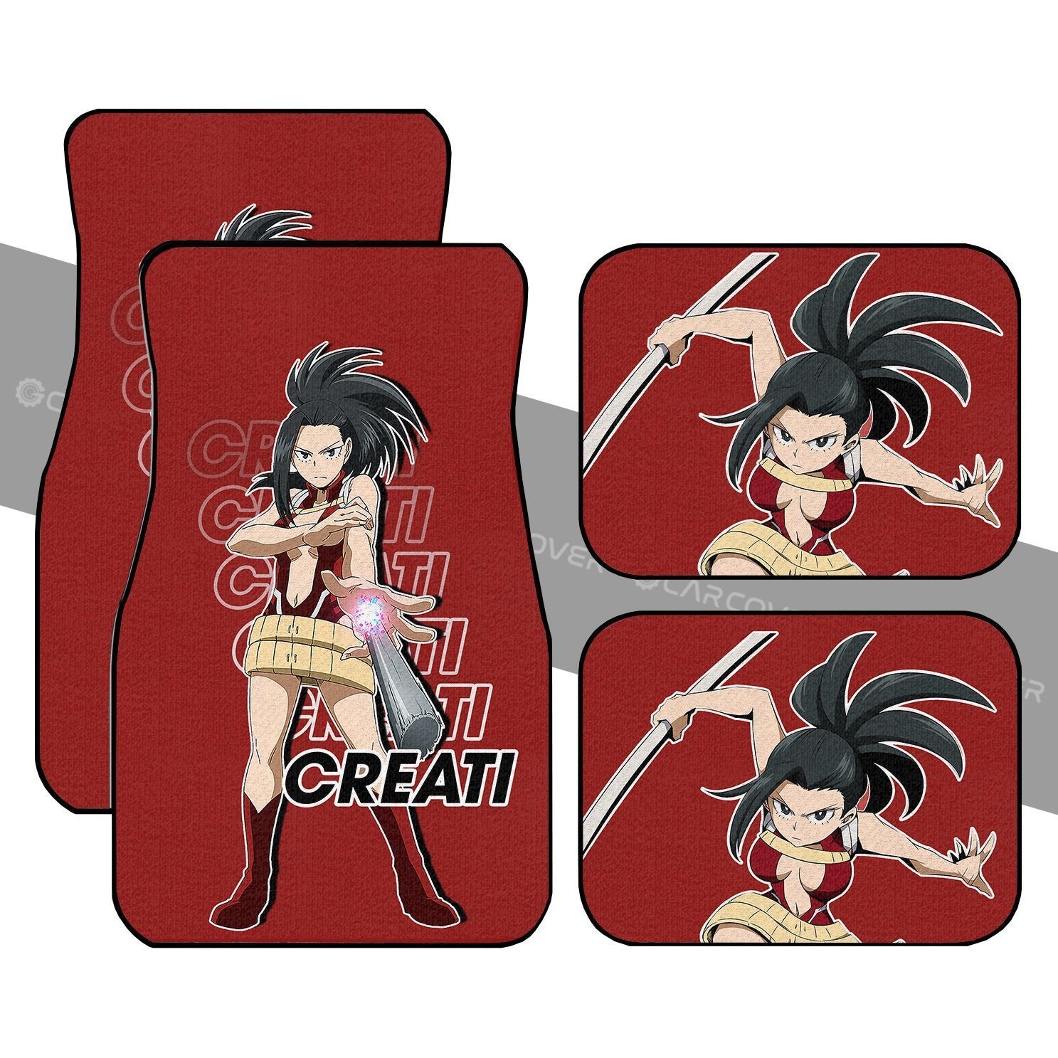 Momo Yaoyorozu Car Floor Mats Custom Anime My Hero Academia Car Accessories - Gearcarcover - 1